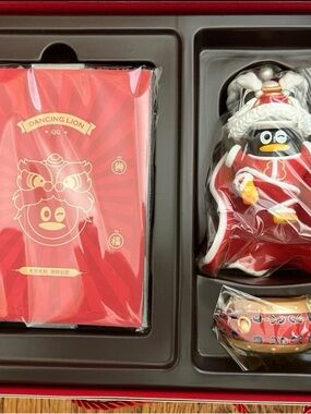 Tencent QQ Penguin "Dancing Lion" Figure (Lunar New Year Collectible) NIB